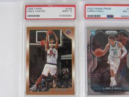 Lot (8) NBA Superstar RC Rookie Cards All PSA Graded- Shaq, Ja, LaMelo, Vince Carter, Zion+