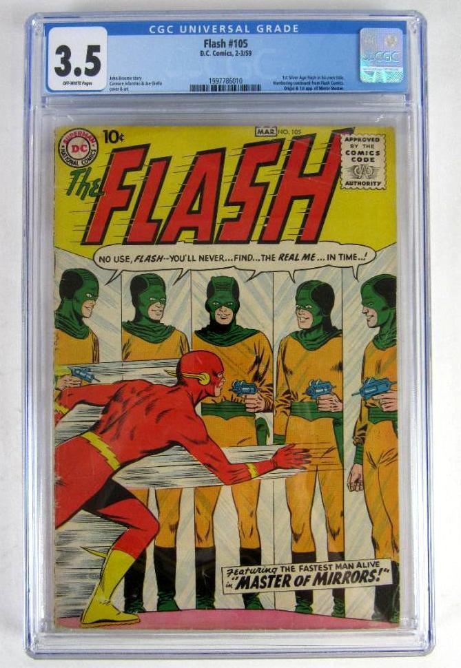 Flash #105 (1959) Silver Age Mega Key/ 1st Issue/ 1st Mirror Master CGC 3.5