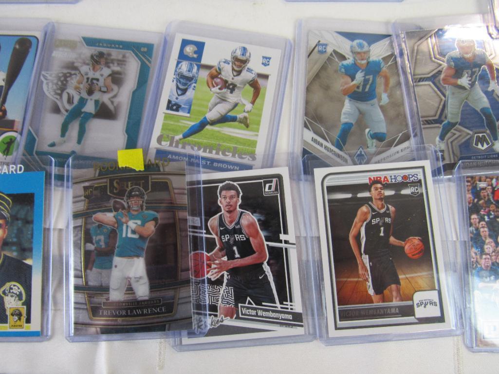 Lot (65) Asst. Star Rookie Cards- Wembanyama, Barry Bonds, Zion, Garnett, Ohtani , Edwards, Luka+++