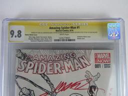 Amazing Spider-Man #1 (2014) Ramos Sketch Variant Rare/ Signed Stan Lee++ CGC 9.8