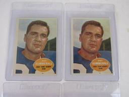 Lot (4) 1960 Topps Football Cards w/ Stars. Jimmy Brown, Bobby Layne +