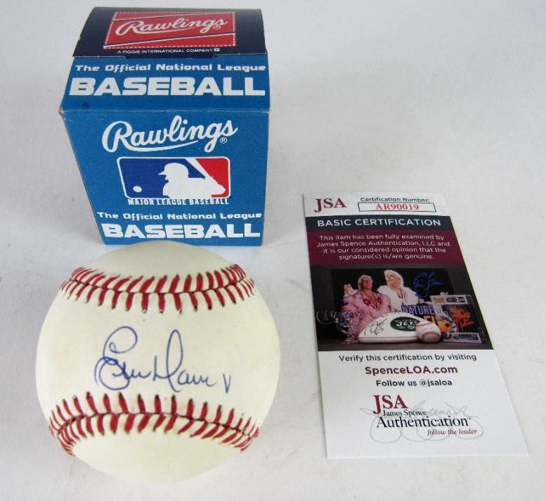 Eric Davis Signed Rawlings ONL Baseball JSA COA