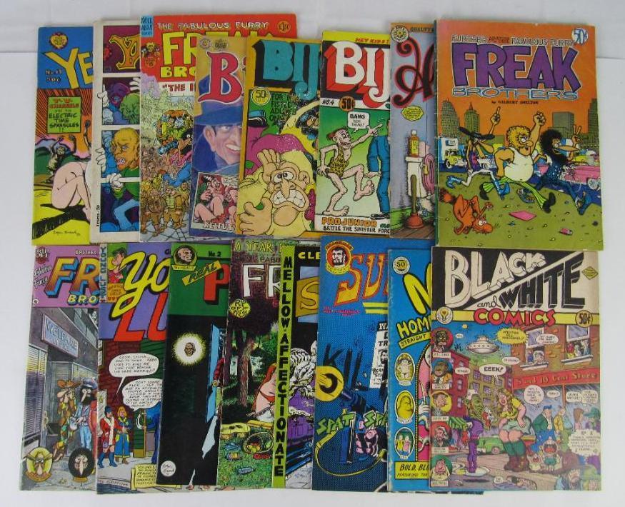 Lot (16) Vintage Underground Comics