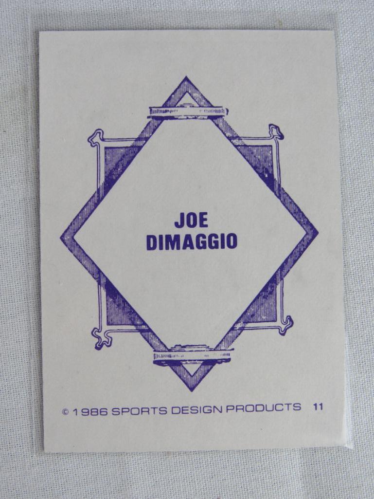 Rare & Outstanding 1986 Sports Design J.D. MaCarthy Baseball Set w/ Signed Joe Dimaggio Auto