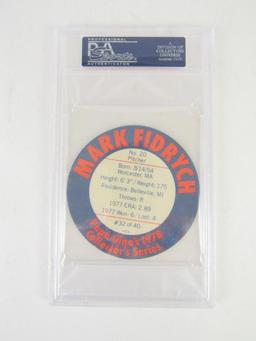 Vintage 1978 Papa Gino's Pizza Discs #32 Mark Fidrych PSA 9 Mint