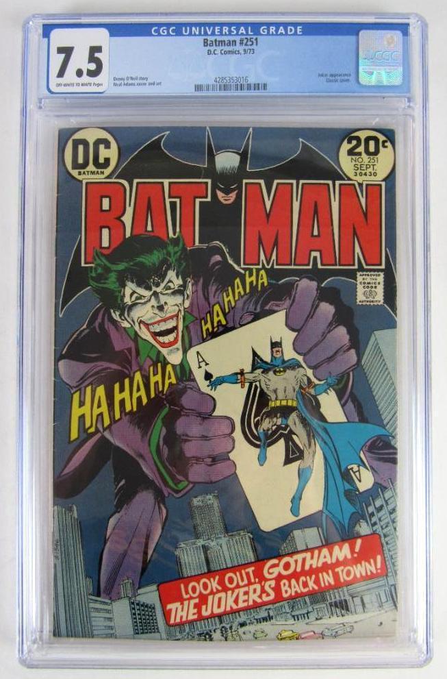 Batman #251 (1973) Bronze Age Key/ Iconic Neal Adams Joker Cover CGC 7.5