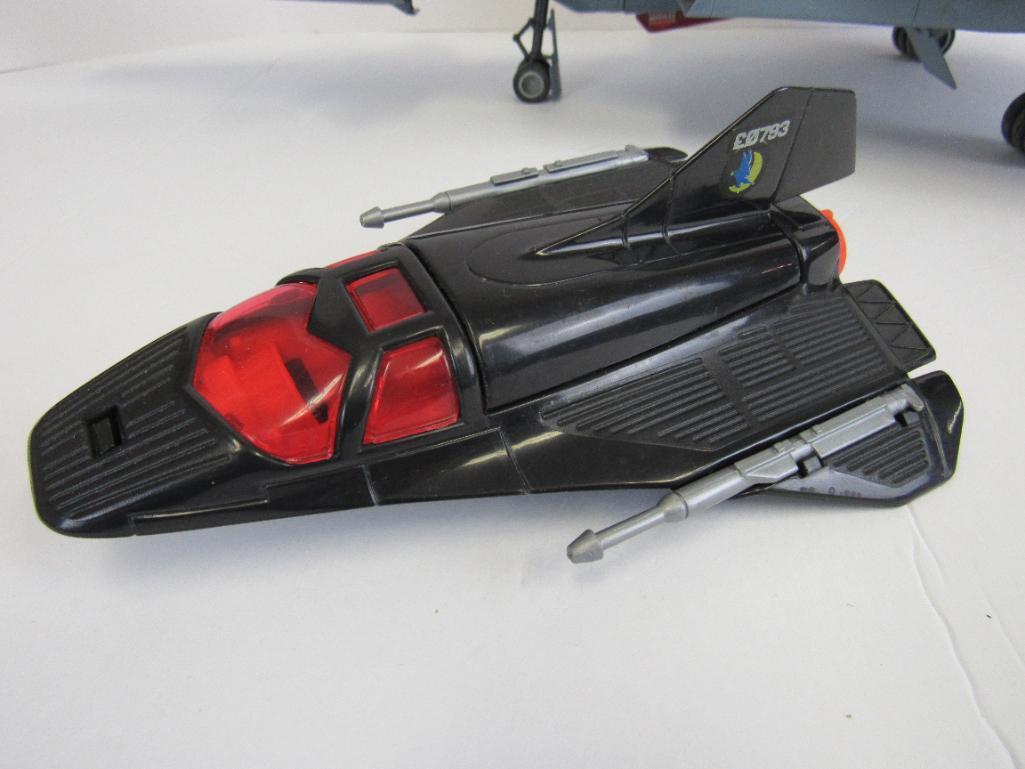 Vintage 1986 Cobra Night Raven S3P & Reconnaissance Jet Complete with Strato-Viper & Blueprints