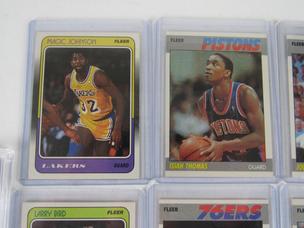 Excellent Lot (13) 1987-88 & 1988-89 Fleer Basketball Super Stars. Bird, Magic, Barkley ++