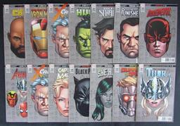 Lot (14) Asst. Marvel Mike McKone Headshot Variants/ Various Titles