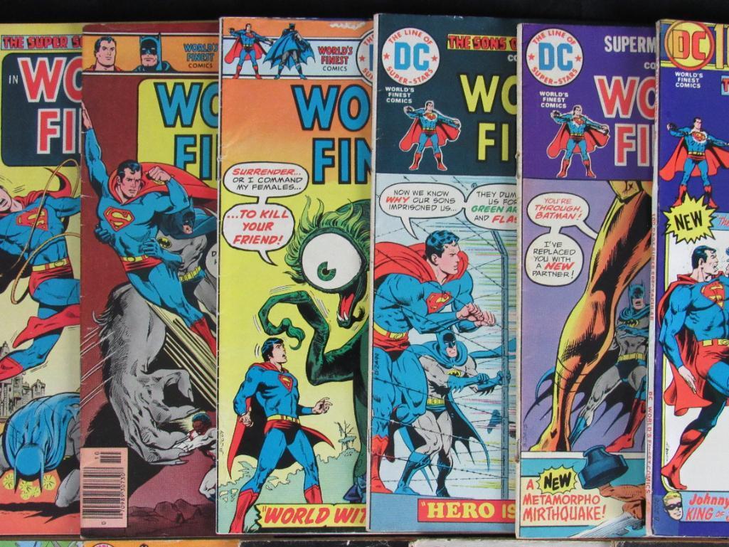 Lot (17) Silver-Bronze Age Worlds Finest- Superman/ Batman Comics