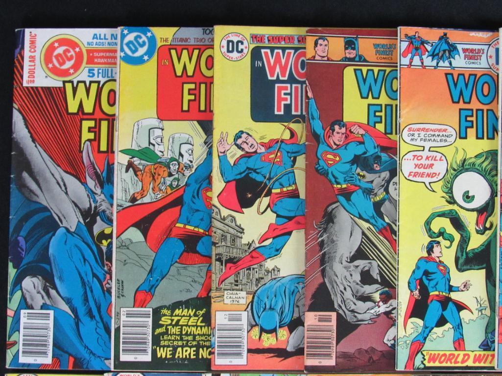 Lot (17) Silver-Bronze Age Worlds Finest- Superman/ Batman Comics