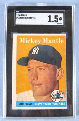 1958 Topps #150 Mickey Mantle SGC 1.5