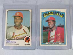 Lot (7) 1970 - 1975 Topps Bob Gibson Cards
