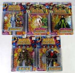 Lot (5) Vintage (1997) Toybiz Marvel Hall of Fame Figures Sealed MOC