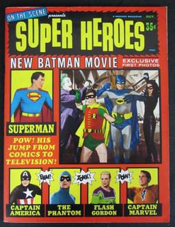 On The Scene: Super Heroes #1 (1964) Batman Joker Photo Cover- Superman, Captain America!