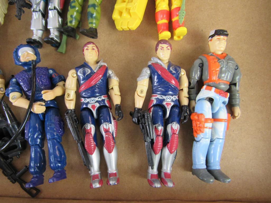 Grouping Vintage 1980's GI Joe Hasbro Action Figures