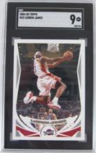 2004-05 Topps #23 LeBron James (2nd Yr. Card) SGC 9 Mint