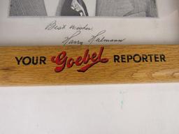 Vintage Goebel Beer Advertising Sign/ Harry Heilmann Detroit Tiger