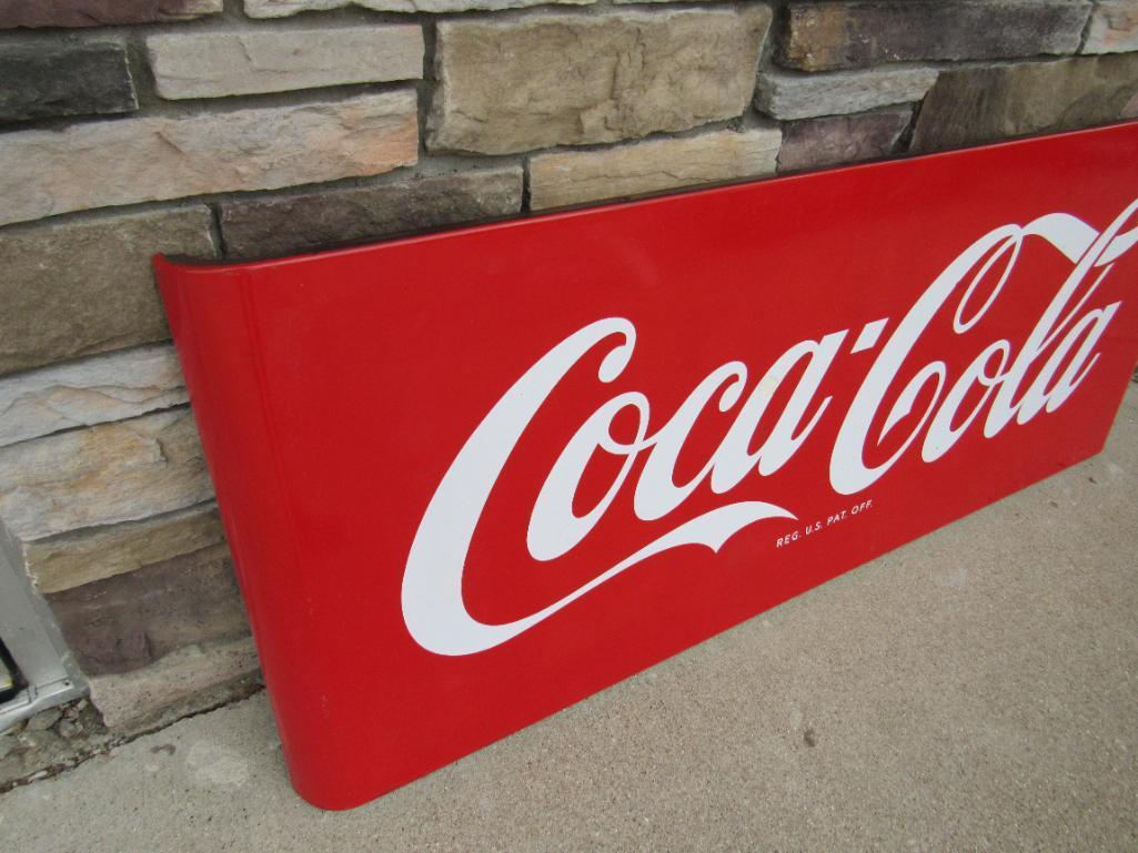 Antique Coca Cola Porcelain 5 ft. "Sled" Sign Coke