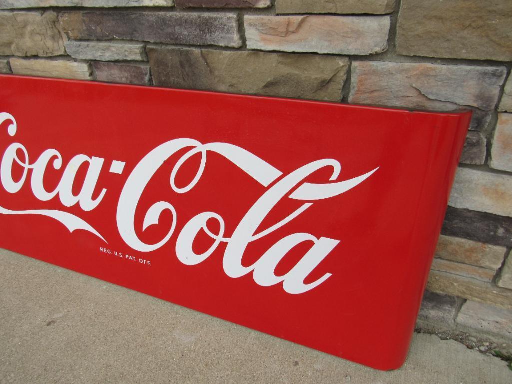 Antique Coca Cola Porcelain 5 ft. "Sled" Sign Coke