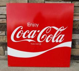 Vintage Coca Cola Coke 3 Ft. Metal Advertising Sign