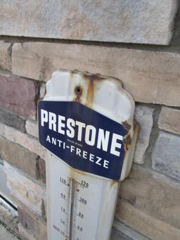 Authentic Prestone Anti-Freeze Porcelain 36" Thermometer