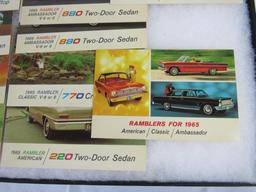 Grouping of Vintage 1965 AMC Rambler Promotional Postcards