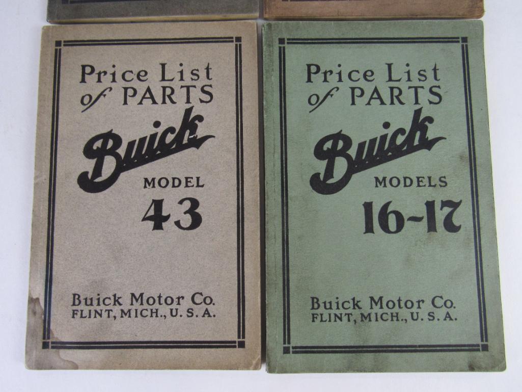 Lot (4) c. 1910's Original Buick Parts Price Lists Books