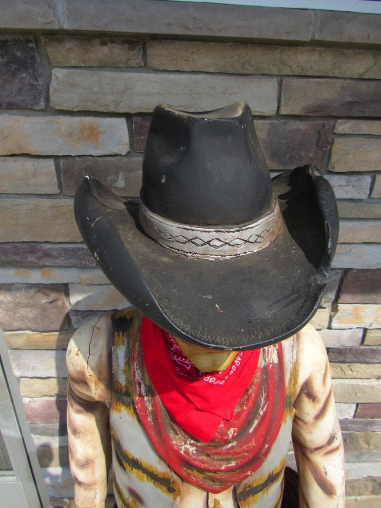 Vintage 6ft. Fiberglass Cowboy Statue- AS IS
