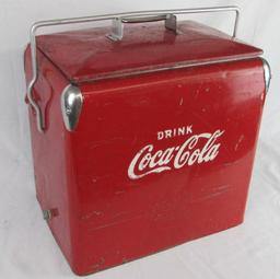 Vintage Acton Coca Cola Ice Chest Cooler / Metal with Tray