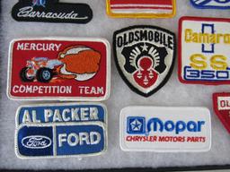 Excellent Lot Vintage Sewn Patches All Automotive-Plymouth Barracuda, Camaro, Olds, Ford, GTO+++