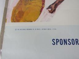 Vintage 1967 Altes Beer / Detroit Lions Advertising Calendar