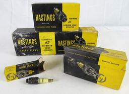 Lot (4) Full Boxes Vintage Hastings "Aero-Type" Spark Plugs MIB