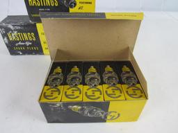 Lot (4) Full Boxes Vintage Hastings "Aero-Type" Spark Plugs MIB