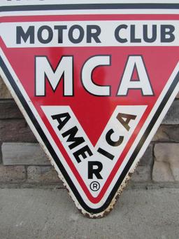 Antique Motor Club America Authorized Service Double Sided Metal Sign