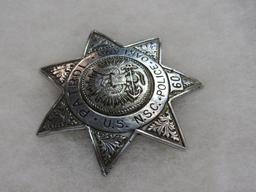 Vintage Obsolete US NSC (National Security Council?) Police Patrol Badge- Oakland