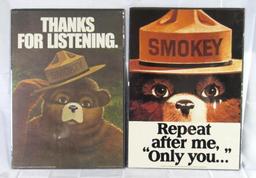 Lot (2) Original 1950's/60's Smokey The Bear Posters- US Dept of Ag & Forests