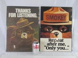 Lot (2) Original 1950's/60's Smokey The Bear Posters- US Dept of Ag & Forests