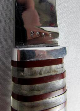 Signed Robert J. Young 2002 Custom 9" Fixed Blade Knife (Marbles / Gladstone)