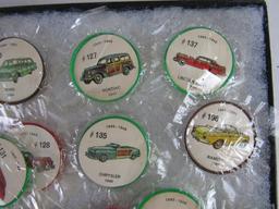 Lot (14) Vintage 1960's Jello Automobile coins sealed in Package