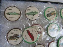 Lot (14) Vintage 1960's Jello Automobile coins sealed in Package