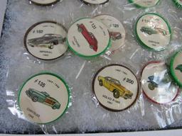 Lot (14) Vintage 1960's Jello Automobile coins sealed in Package