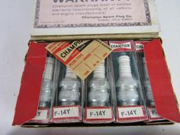 (2) Full NOS Boxes Vintage Spark Plugs- AC Fire Ring, Champion