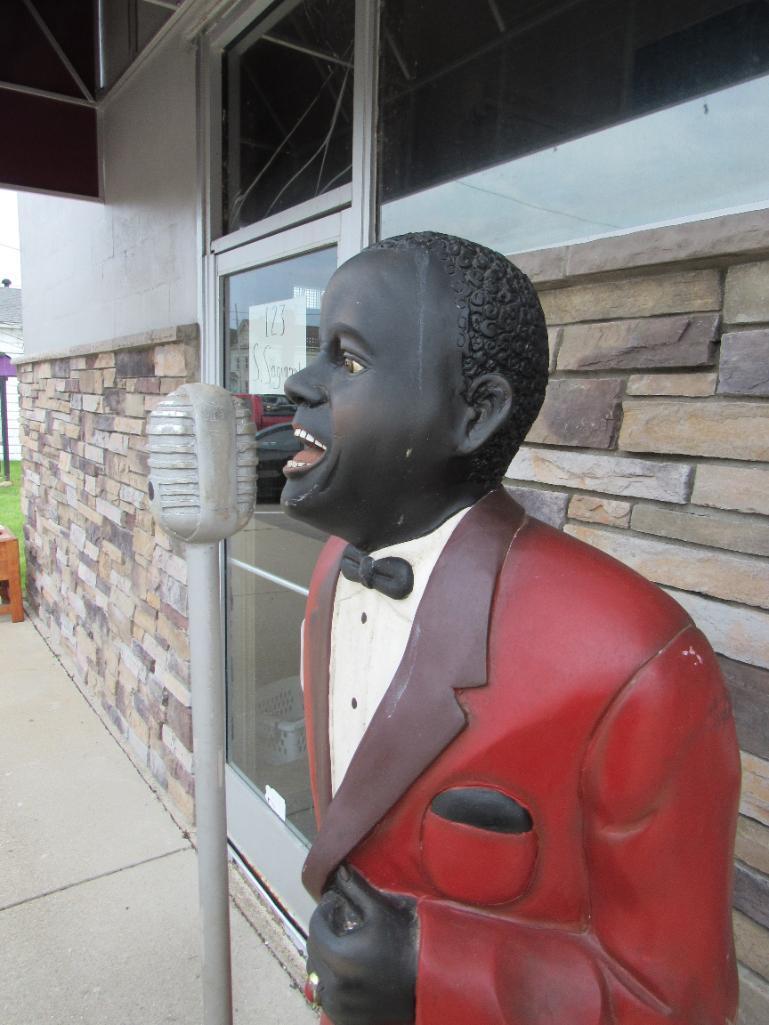 Excellent Life Size Louis Armstrong Fiberglass Statue