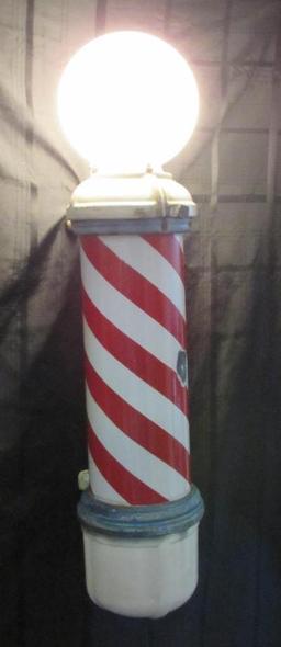 Outstanding Antique Porcelain 36" Barber Pole