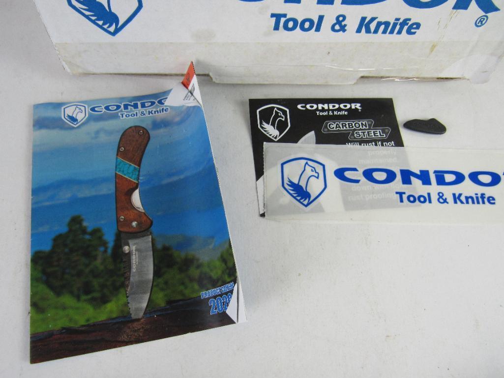 Lot (2) NOS Condor (El Salvador) Fixed Blade Knives incl. Mini Bushlore