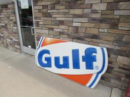 Vintage Gulf Service Station Plastic Sign Panel 7ft