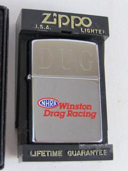 (2) Vintage Zippo Lighters- NHRA Drag Racing, Daytona 500