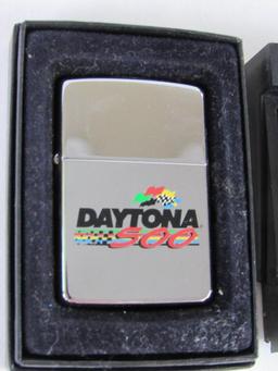 (2) Vintage Zippo Lighters- NHRA Drag Racing, Daytona 500