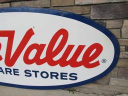 Vintage True Value Hardware Stores Porcelain Sign 8 ft